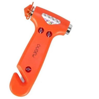 Car Safety Hammer,Auto Emergency Escape Hammer Window Breaker with Glass Breaker and Seat Belt Cutter,Striking Escape Tool for Cars Color Orange