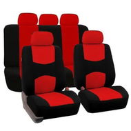 Detailed information about the product Car Seat Covers Universal Auto Truck Van SUV Front Rear Back Seat Comfortable Protective Interior Accessory Red and Black