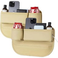 Detailed information about the product Car Seat Gap Filler 2 Pack,Universal Fit PU Leather Car Seat Gap Plug to Fill The Gap,Car Seat Crevice Blocker,White