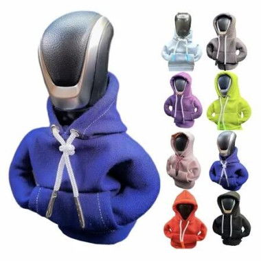 Car Shift Knob Hoodie,Funny Gear Shift Knob Shirt Sweater,Winter Warm Shift Knob Cover Sweater Shirt,Automotive Interior Novelty Accessories Decorations (Blue)