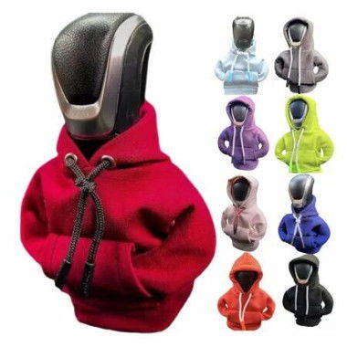 Car Shift Knob Hoodie,Funny Gear Shift Knob Shirt Sweater,Winter Warm Shift Knob Cover Sweater Shirt,Automotive Interior Novelty Accessories Decorations (Red)