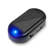 Detailed information about the product Car Solar Power Simulated Dummy Alarm,Anti-Theft LED Flashing Security Light Fake Lamp,Automotive Warning Interior Safety Lights with USB Charger Port,Car Accessories for Most Cars (Blue/1PCS)