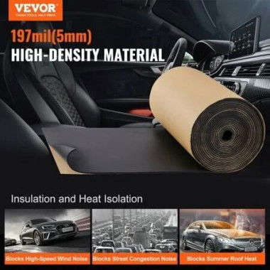 Car Sound Deadening Mat, 210 mil 3.3sq.m Automotive Sound Deadener, High Density Foam Sound Deadener Material & Heat Barrier, Double Layer Waterproof Structure Acoustic Insulation Mat