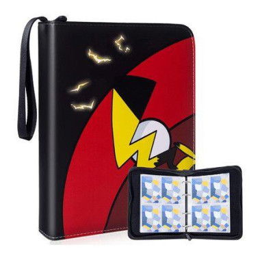 Card Binder for Pokemon Cards, 4-Pocket Portable Card Collector Album Holder Book Fits 400 Cards with 50 Removable Sleeves