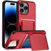 Card Holder Case for iPhone 15 with Heavy Duty Protective Dual Layer Shockproof Wallet Case,with Hidden Card Slot Color Red. Available at Crazy Sales for $14.99