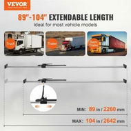 Detailed information about the product Cargo Bar, Ratcheting Cargo Bar Adjustable from 89' to 104', Heavy-duty Steel Cargo Stabilizer Bar with 140.16KGS Capacity, Truck Bed Load Bar for Pickup Truck Bed, Trailer, Semi Trailer (4 pcs)