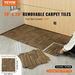 Carpet Tiles Reusable 20'x 20'Carpet Squares With Padding Attached Soft Padded Carpet Tiles Easy Install DIY for Bedroom Living Room (12Tiles Mixed Brown). Available at Crazy Sales for $99.95