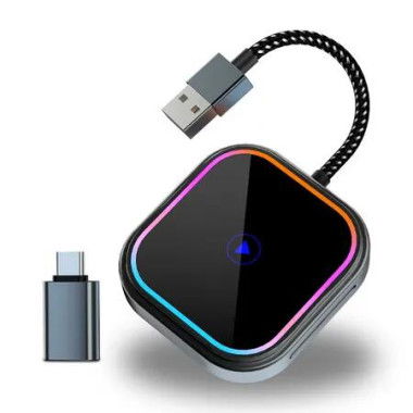 CarPlay Adapter for iPhone, Convert Wired to Apple Carplay Dongle, Plug and Play Auto Connect Easy Use for Cars