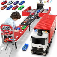 Detailed information about the product Carrier Truck Race Track Toddlers Toys,Foldable 3 Layer Car Race Track Playset,Toy Truck Transport Car Carrier & 8 Race Cars,Truck Car Kids Toys Xmas Gifts for Age 3+ Years Old Boys Girls (Red)