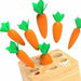 Carrot Harvest Game Wooden Toy For Boys And Girls 6M+ - Shape Sorting Matching Puzzle Toy With 7 Sizes Carrots Montessori Toy Gift For Toddlers.. Available at Crazy Sales for $19.99