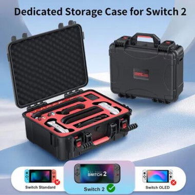 Carrying Storage Case Hard Shell Bag for 2025 Nintendo Switch 2 Console Joy Con Pro Controllers Cartridge Portable Travel Organiser Gaming Accessories