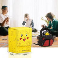 Detailed information about the product Cartoon Kawaii PU Cute Card Storage Box Portable Finishing Box Game Card Tarot Storage Card Box Color Yellow