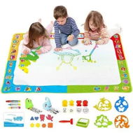 Detailed information about the product Cartoon Theme Water Coloring Drawing Carpet, Magic Doodle Mat with Pens & Stamps - Educational Toy for Girls and Boys