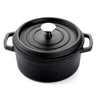 Detailed information about the product Cast Iron 24cm Enamel Porcelain Stewpot Casserole Stew Cooking Pot With Lid 3.6L Black.
