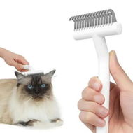 Detailed information about the product Cat Brush Long Haired Deshedding Tool Dematting Comb Remove Loose Matted Fur Grooming Undercoat Rake Pet Care White
