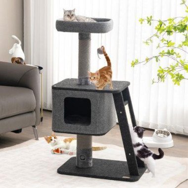 Cat Climbing Stand With Scratching Ramp & Posts.