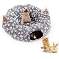 Detailed information about the product Cat Dog Tunnel Bed With Cushion Tube