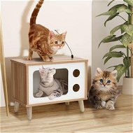 Detailed information about the product Cat House TV-Shaped Bed With Scratching Pad For Living Room