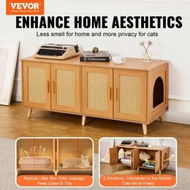 Detailed information about the product Cat Litter Box Enclosure Wooden Litter Box Furniture Hidden for 2 Cats