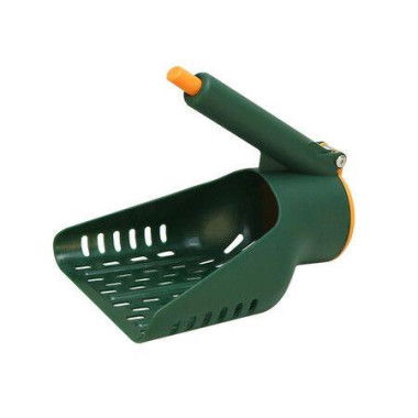 Cat Litter Shovel Scoop Large Spatula With A 6mm Aperture Fast Filter. Cat Litter Shovel For Pets In Green And Orange.