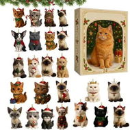 Detailed information about the product Cat Lovers Advent Calendar 24 Days Christmas Countdown Acrylic Cute Kitten Tree Pendant Decor Advent Calendar For Christmas Decorations