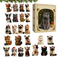 Detailed information about the product Cat Lovers Advent Calendar 24 Days Christmas Countdown Acrylic Cute Kitten Tree Pendant Decor Advent Calendar For Christmas Decorations
