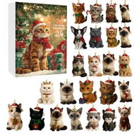 Detailed information about the product Cat Lovers Advent Calendar 24 Days Christmas Countdown Acrylic Cute Kitten Tree Pendant Decor Advent Calendar For Christmas Decorations