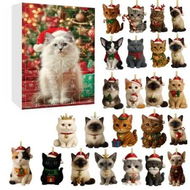 Detailed information about the product Cat Lovers Advent Calendar 24 Days Christmas Countdown Acrylic Cute Kitten Tree Pendant Decor Advent Calendar For Christmas Decorations