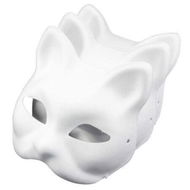 Detailed information about the product Cat Mask White Paper Blank Hand-Painted Face Mask (Pack Of 3)