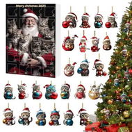Detailed information about the product Cat Ornament Christmas Advent, 2D Acrylic Cute Cat Ornaments with 24 Day Countdown Calendar, Holiday Kitten Pendant for Xmas Tree