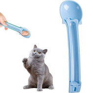 Detailed information about the product Cat Scoop With Squeeze Strap Multi-Functional Cat Food Scoop Wet Food Scoop Cat Bar Shoveler (Blue)