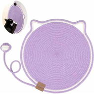 Detailed information about the product Cat Scratcher Mat Natural Cotton Rope Scratch Pad 15.7in Round Horizontal Floor Scratching Pads for Indoor Cats,Furniture Protector for Wall,Sofas(Purple)