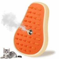 Detailed information about the product Cat Steam Brush, 3 in 1 Cat Steamy Brush, Silicone Massage Grooming Comb, Pet Hair Cleaning Misting Comb for Dogs Cats, Beige