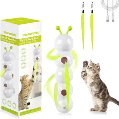 Cat Stick Toy Self Entertainment Automatic Feather Suction Cup Ideal For Self-entertainment And Interactive Play with Cats