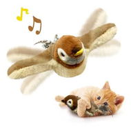 Detailed information about the product Cat Toys, Flapping Wings Sparrow Catnip Toys, Vivid Chirping, Simulation Bird Interactive Cat Toy