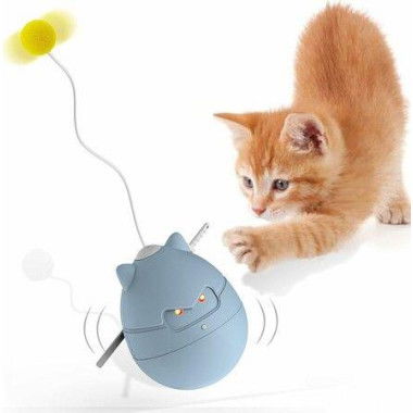 Cat Toys, Interactive Pet Toys with Rotating and Stumbling Functions Interactively and Automatically Playing with Cats (Blue)