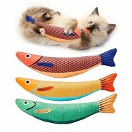 Detailed information about the product Cat Toys Saury Fish 3 Pack Catnip Crinkle Sound Toys Soft and Durable, Interactive Cat Kicker Toys for Indoor Kitten