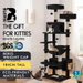 Cat Tree 184cm Black BEASTIE Scratching Post Condo House Tower Furniture. Available at Crazy Sales for $139.95