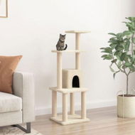 Detailed information about the product Cat Tree with Sisal Scratching Posts Cream 105 cm