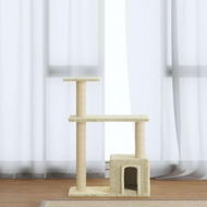 Detailed information about the product Cat Tree with Sisal Scratching Posts Cream 70 cm