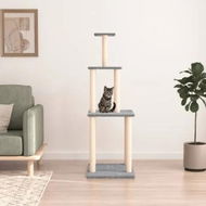 Detailed information about the product Cat Tree with Sisal Scratching Posts Light Grey 149 cm