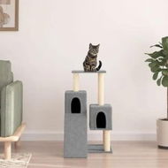 Detailed information about the product Cat Tree with Sisal Scratching Posts Light Grey 82 cm