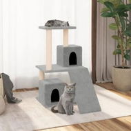 Detailed information about the product Cat Tree with Sisal Scratching Posts Light Grey 82 cm