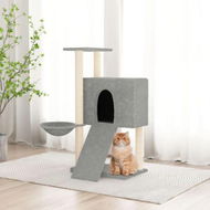 Detailed information about the product Cat Tree With Sisal Scratching Posts Light Grey 96 Cm