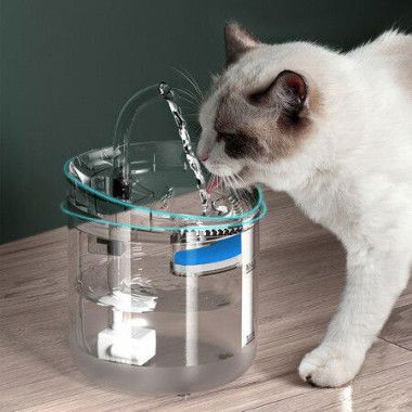 Cat Water Fountain 1.5L Super Quiet Automatic Pet Drinking Fountain With Faucet Kit.