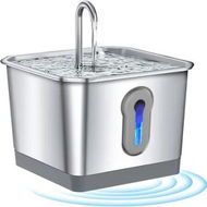 Detailed information about the product Cat Water Fountain, 3.5L/118oz Stainless Steel Dog Water Fountain with Motion Sensor, Automatic Wireless Water Dispenser Indoor for Pets