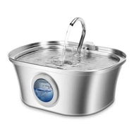Detailed information about the product Cat Water Fountain with Water Level Window, 3.2L Stainless Steel Automatic Pet Water Fountain, Dog Water Dispenser