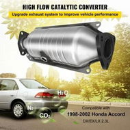 Detailed information about the product Catalytic Converter Compatible with 1998-2002 Honda Accord 2.3L, Direct-Fit High Flow Series Cat Converter, Stainless Steel Exhaust Converter Pipe with Flange Design & Gasket (OBD III Compliant)