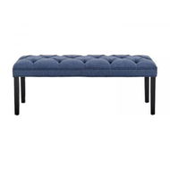 Detailed information about the product Cate Button-Tufted Upholstered Bench by Sarantino - Blue Linen