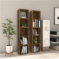 Detailed information about the product CD Cabinets 2 pcs Smoked Oak 21x16x93.5 cm Engineered Wood